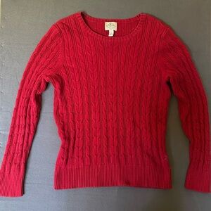 St John’s Bay Red Cable Knit Sweater